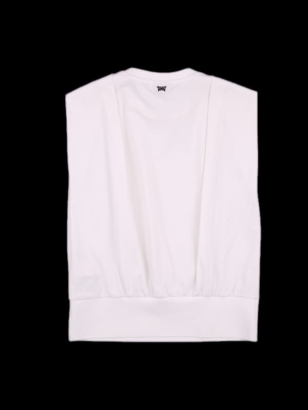 로고 주름 민소매