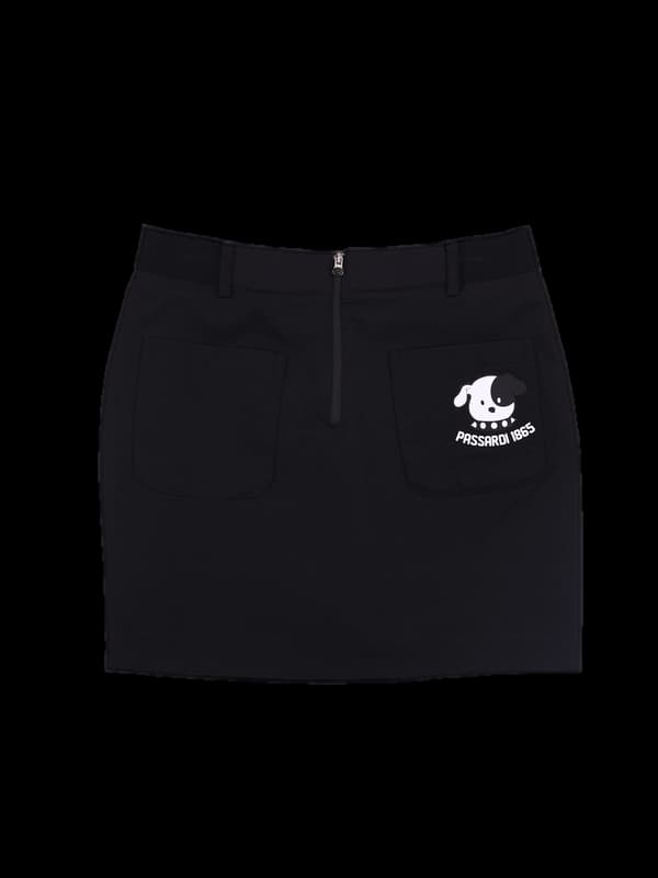 사이드 로고 스커트