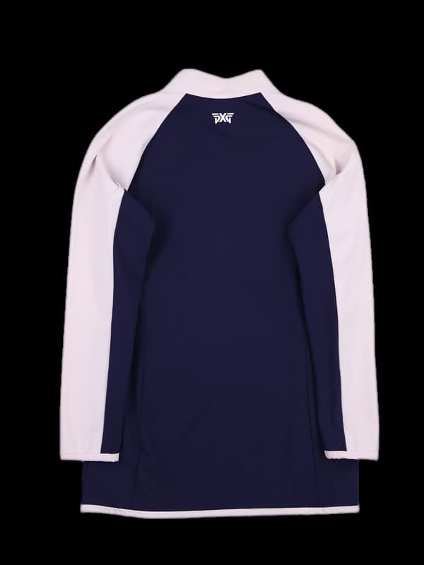 로고배색 하프집업긴팔