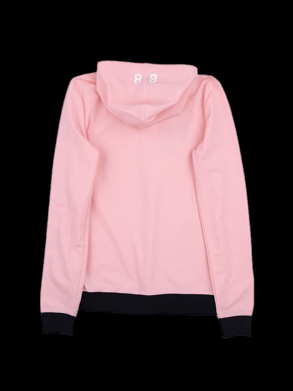 로고 후드 긴팔