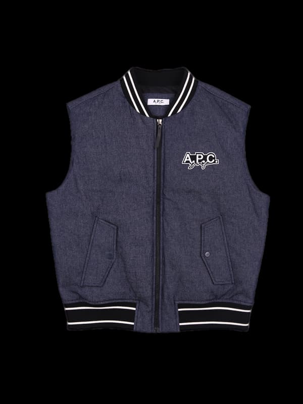 데님 패딩 베스트