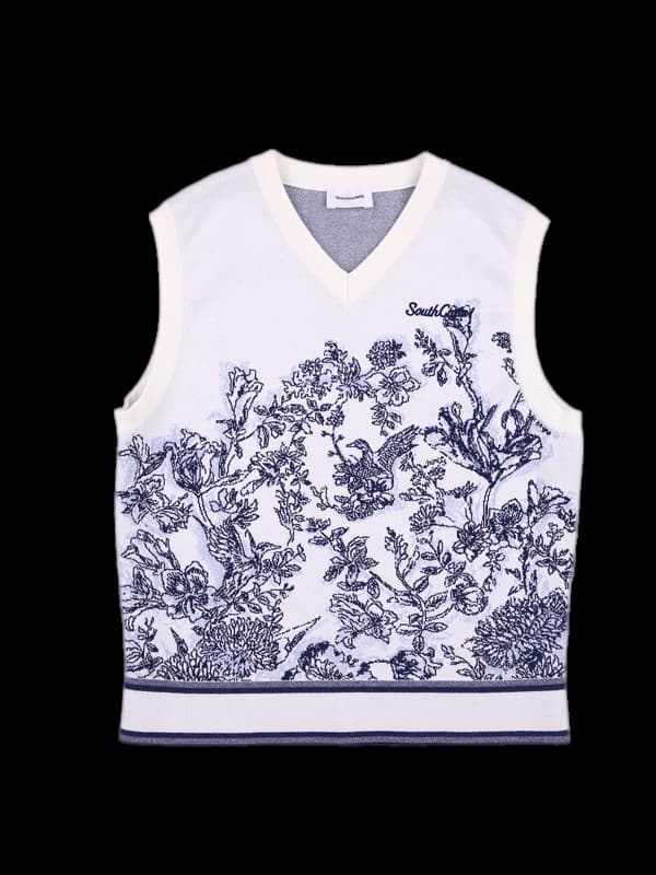 플라워 니트 베스트