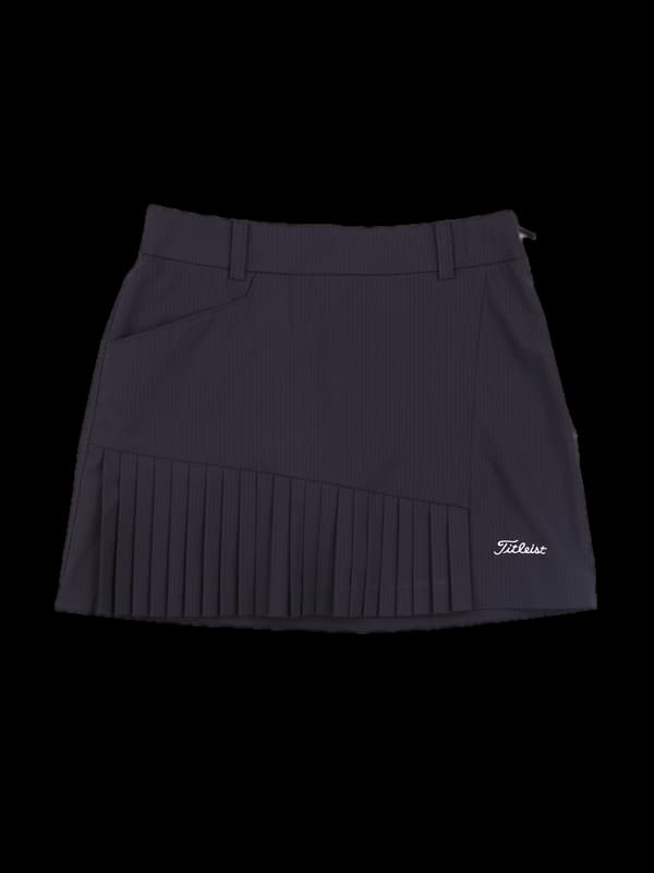 로고 사선 스커트