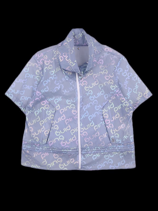 로고 패턴 반팔 집업