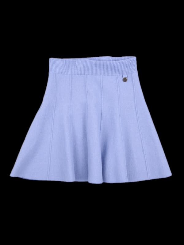 로고 니트 스커트