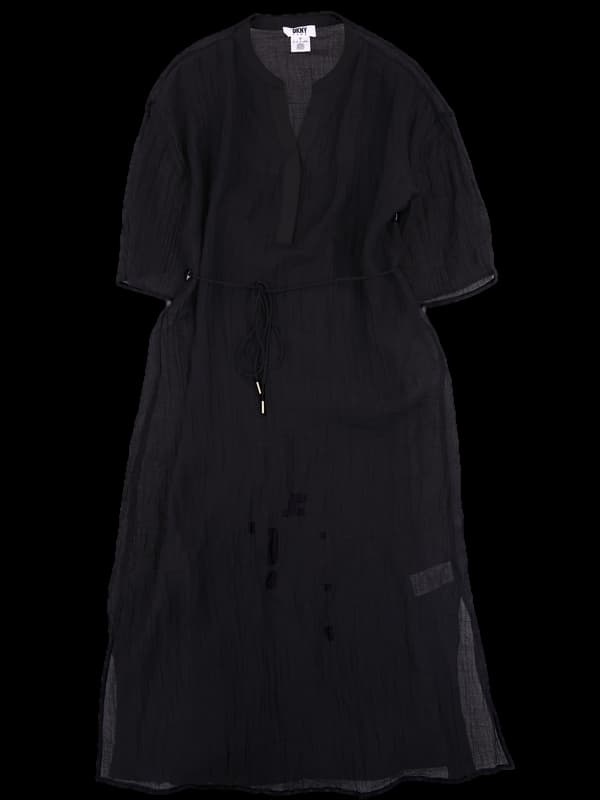 브이넥 롱 원피스