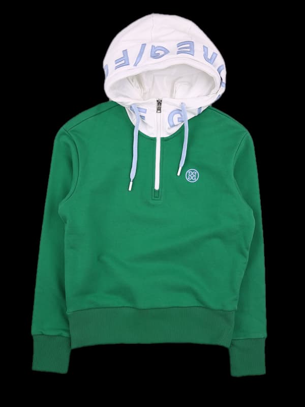 로고 배색 후드긴팔