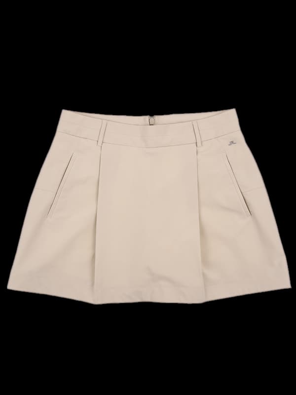 로고 주름 스커트