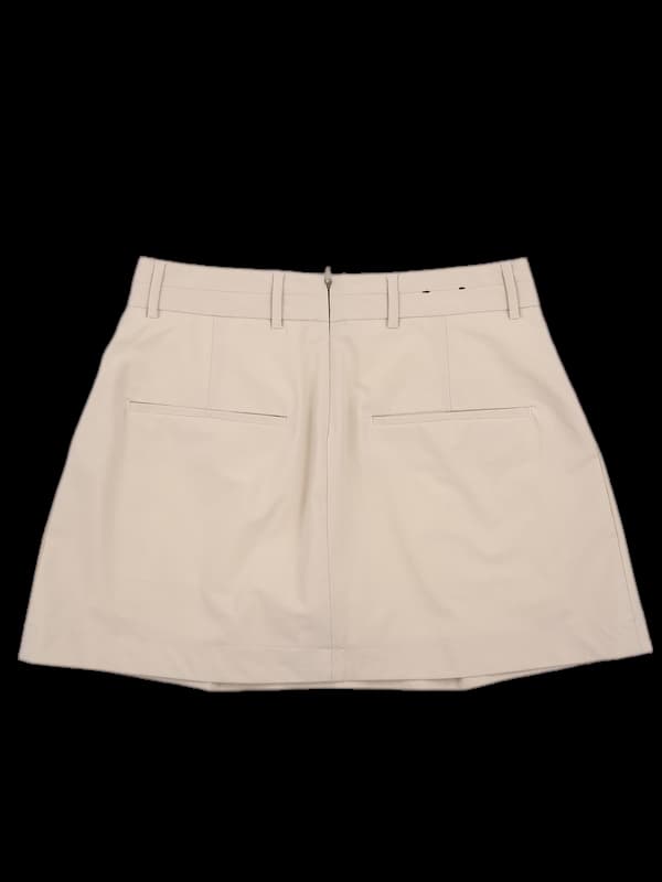 로고 주름 스커트