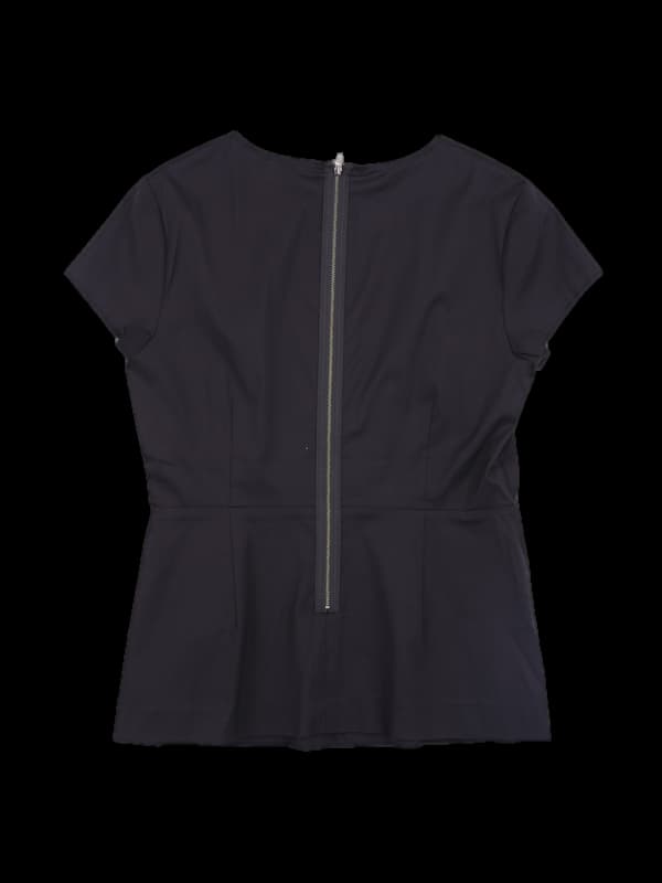 라운드넥 반팔 블라우스