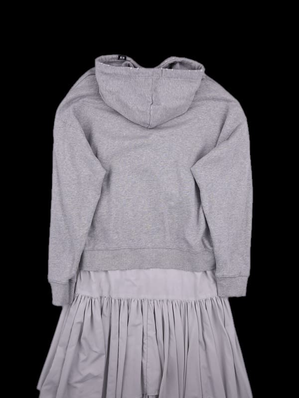 후드 긴팔 원피스