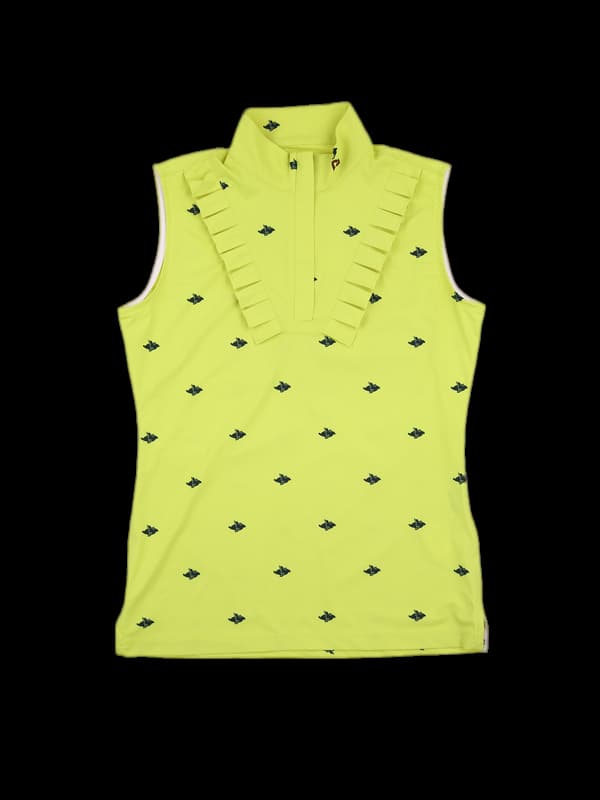 로고 레이스 패턴 민소매