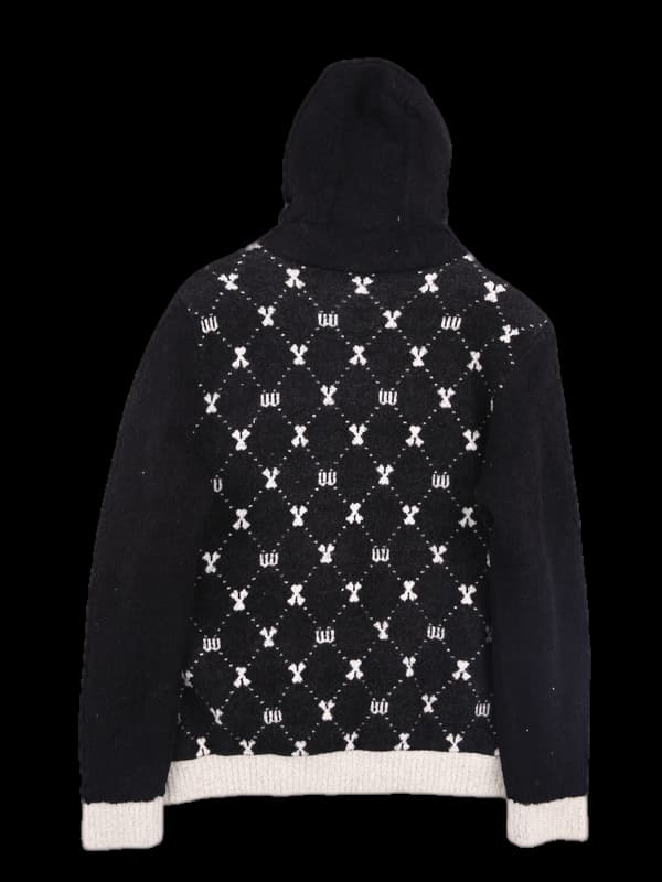 로고 울 후드 점퍼