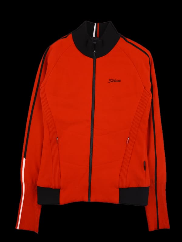 로고 니트 방풍 집업