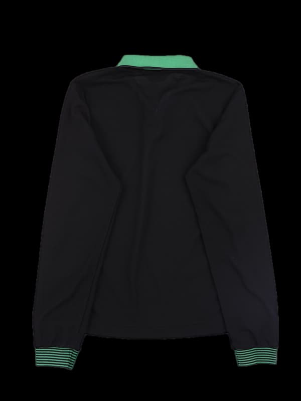 로고 배색 카라 긴팔