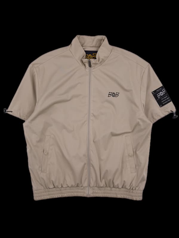 로고 반팔 집업