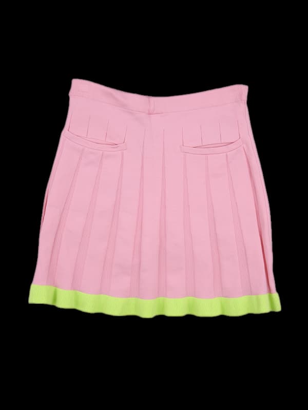 로고 니트 스커트