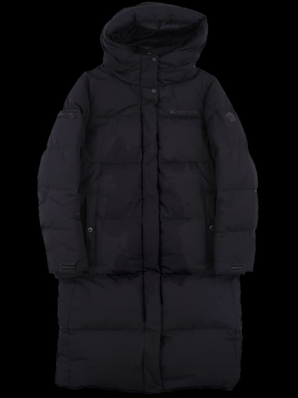 로고 방풍 롱 패딩