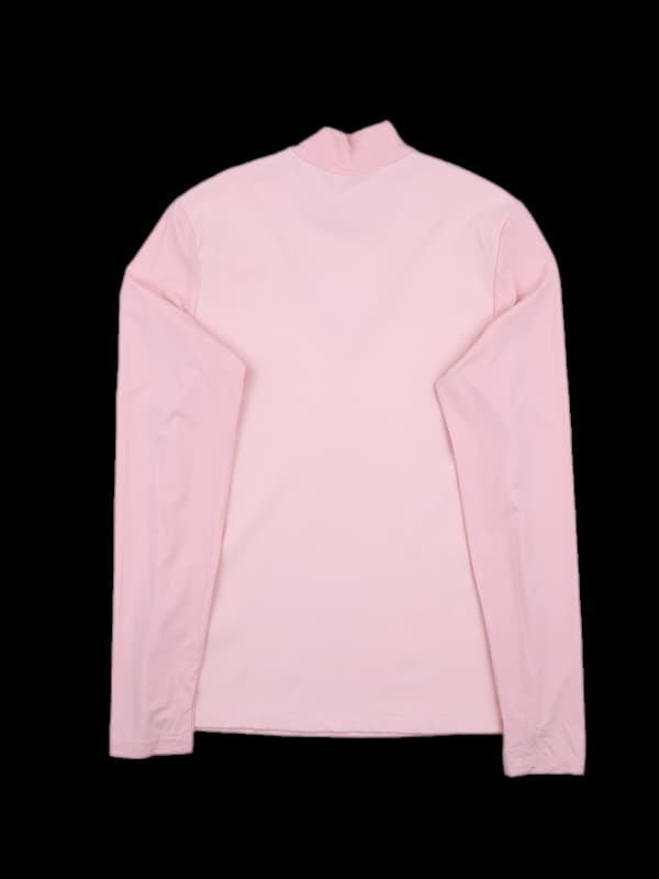 로고 골지 하이넥 긴팔