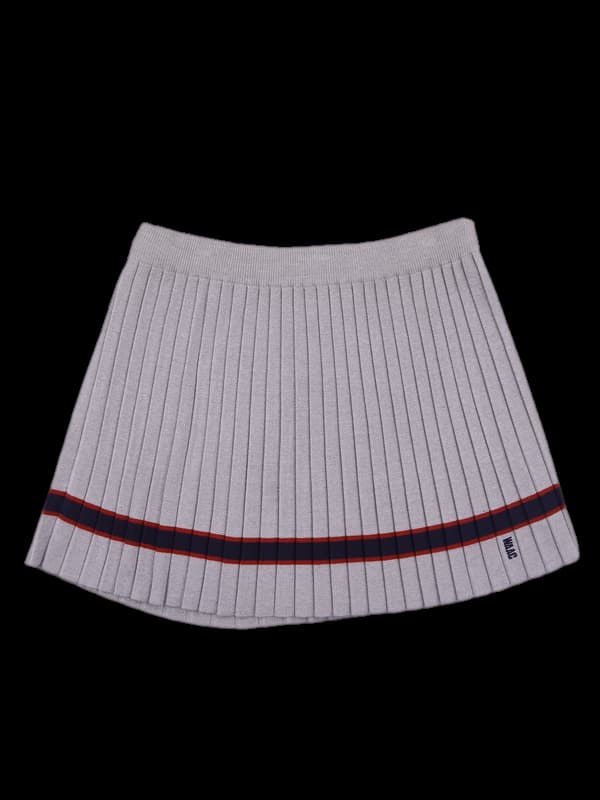 니트 플리츠 스커트