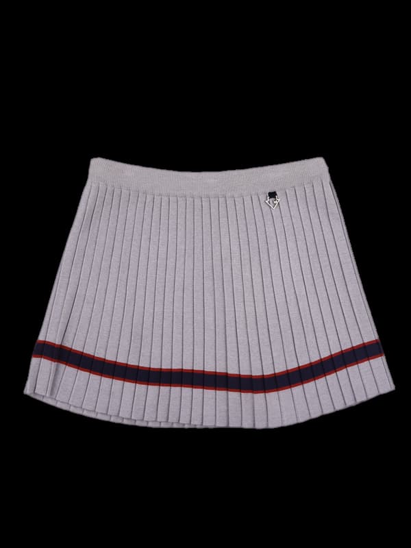 니트 플리츠 스커트