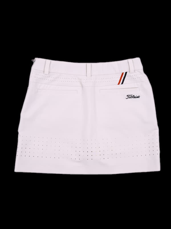 로고 도트 패턴 스커트