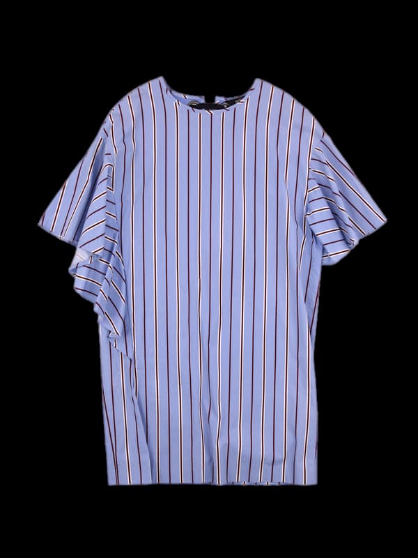 코튼 스트라이프 반팔원피스