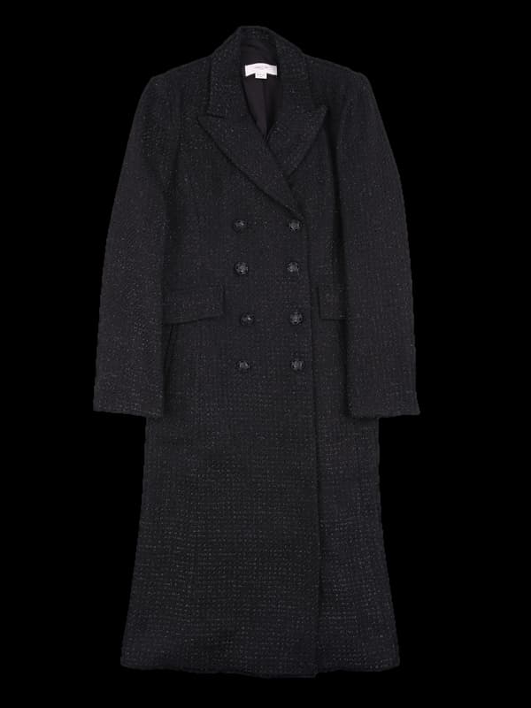 트위드 롱 코트