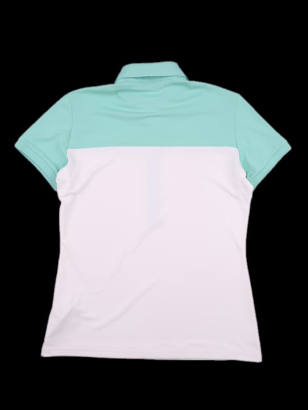 배색 반팔 카라티