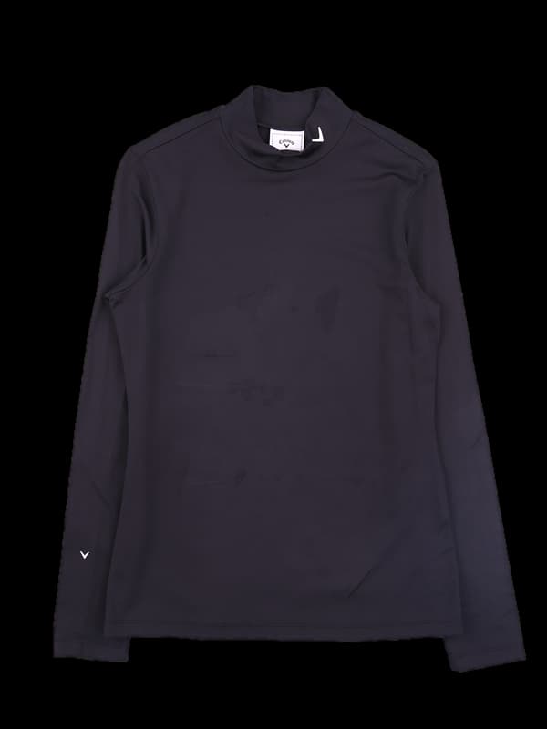 하이넥 긴팔 기모 티셔츠