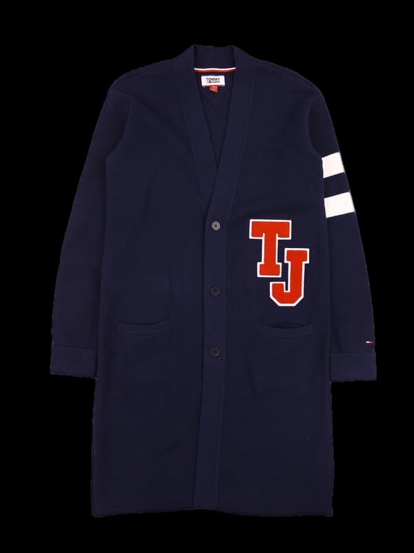 로고 롱 가디건