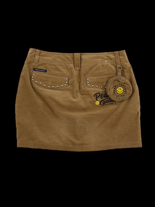 스웨이드 스터드 스커트