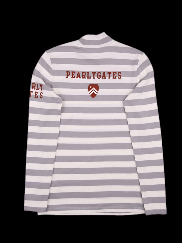 스트라이프 목폴라 티