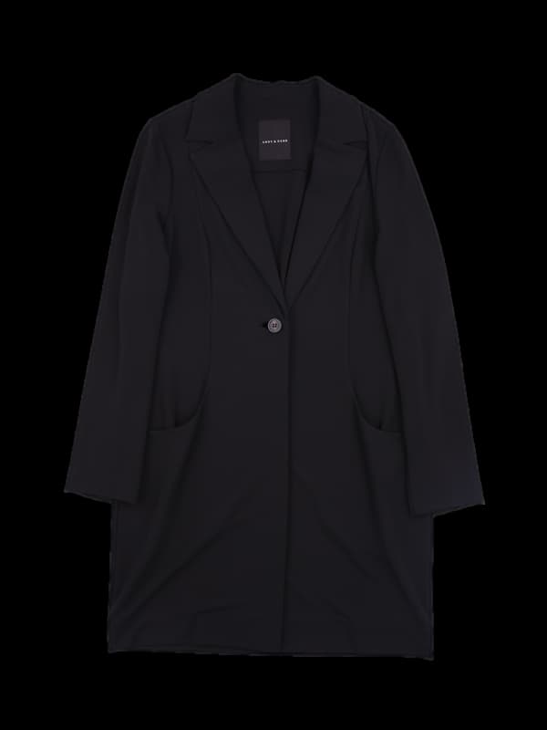 원 버튼 긴팔 자켓