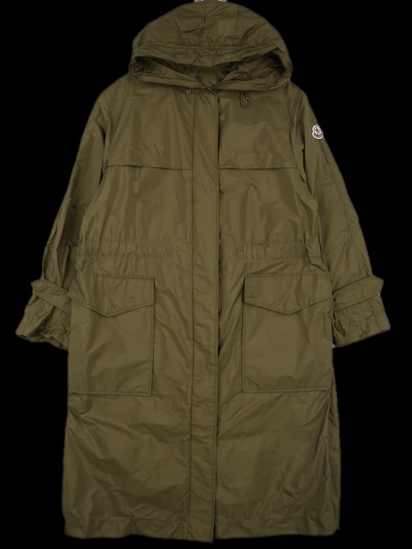 후드 스트링 레인 코트