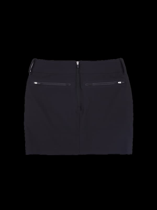 로고 지퍼 미니스커트
