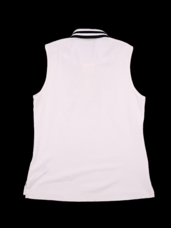 배색 카라 민소매