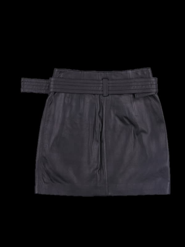 가죽 포켓 미니스커트