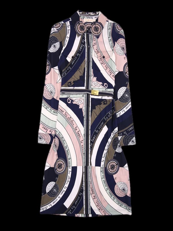 패턴 카라 원피스