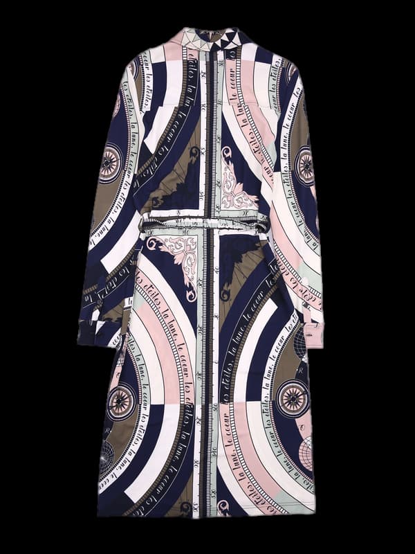 패턴 카라 원피스