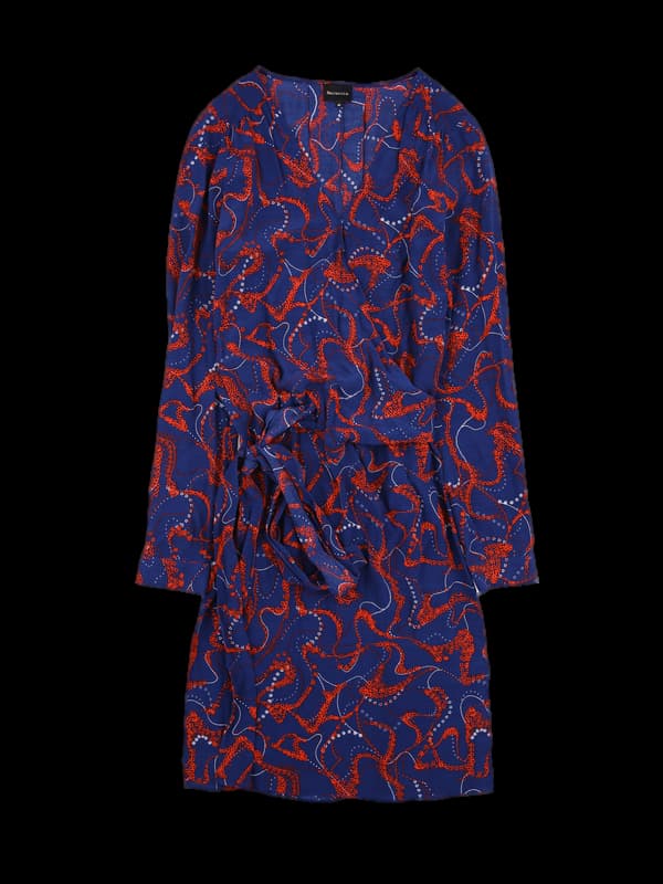 레이온 패턴 원피스