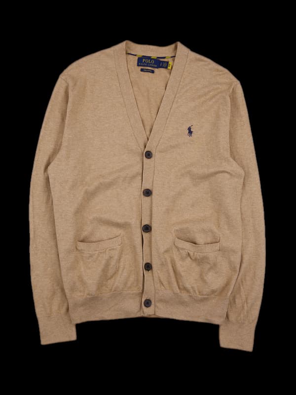 코튼 브이넥 긴팔가디건