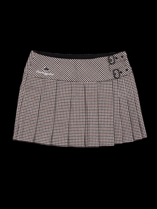 체크 주름 스커트