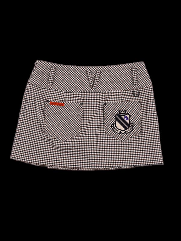 체크 주름 스커트