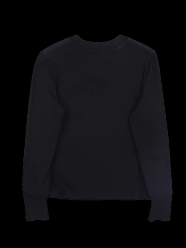 사이드 로고 브이넥 긴팔