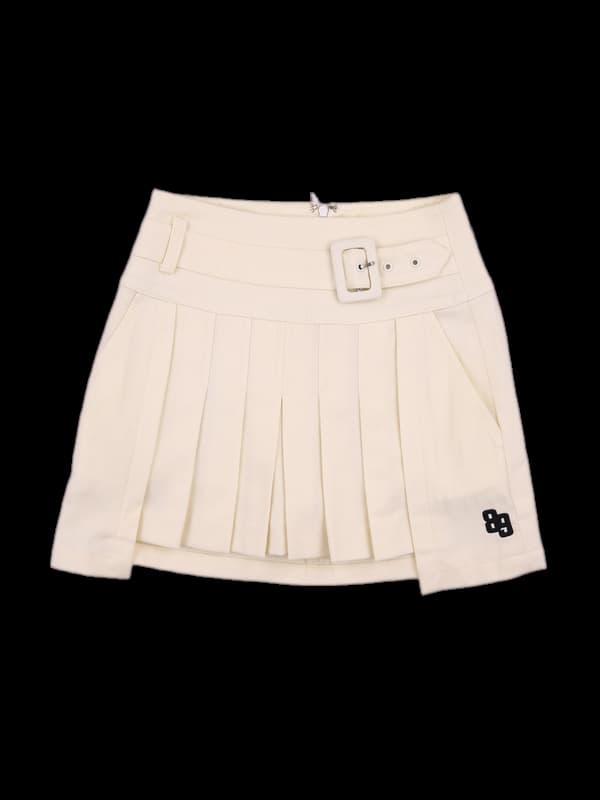 울 언발 스커트