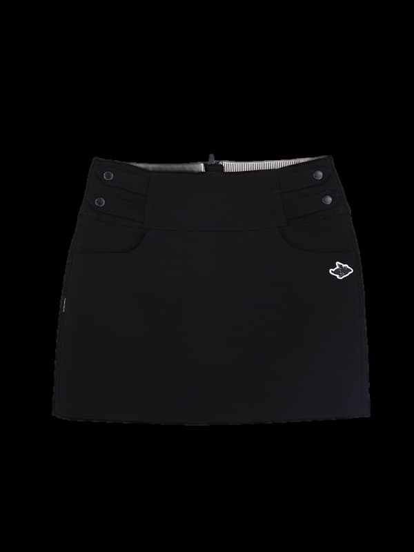 코튼 단추 포인트 스커트