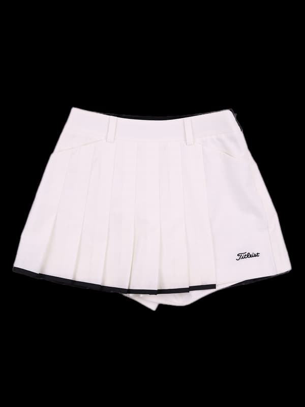 폴리 주름 스커트 팬츠