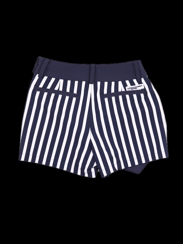 스트라이프 언발 스커트 팬츠