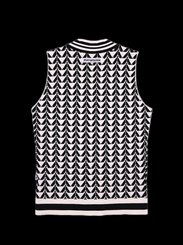 로고 하트 패턴 니트베스트